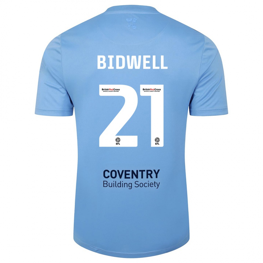 Mujer Camiseta Jake Bidwell #21 Cielo Azul 1ª Equipación 2023/24 La Camisa Perú