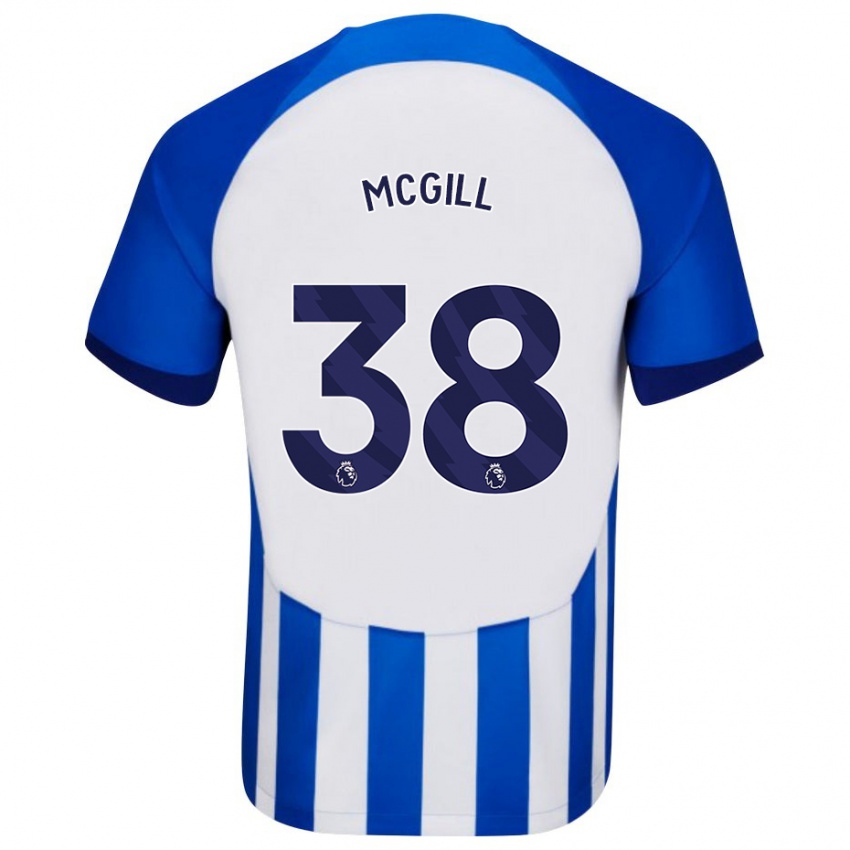 Mujer Camiseta Tom Mcgill #38 Azul 1ª Equipación 2023/24 La Camisa Perú