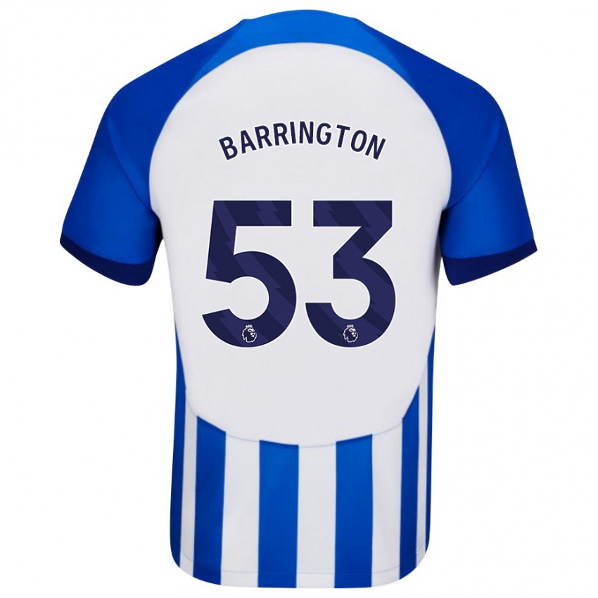 Mujer Camiseta Luca Barrington #53 Azul 1ª Equipación 2023/24 La Camisa Perú