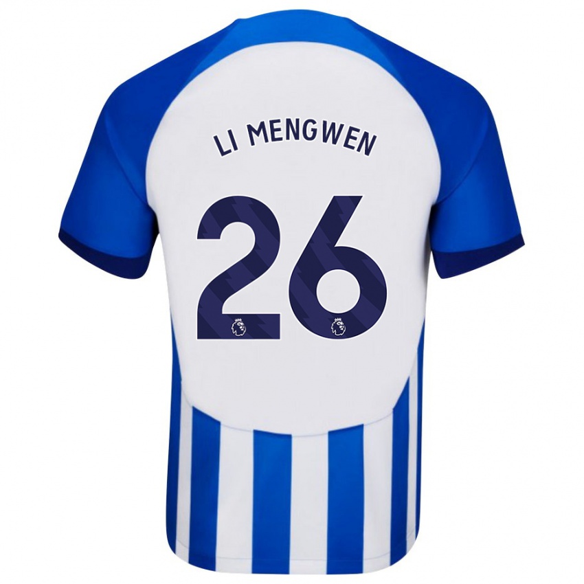 Mujer Camiseta Li Mengwen #26 Azul 1ª Equipación 2023/24 La Camisa Perú