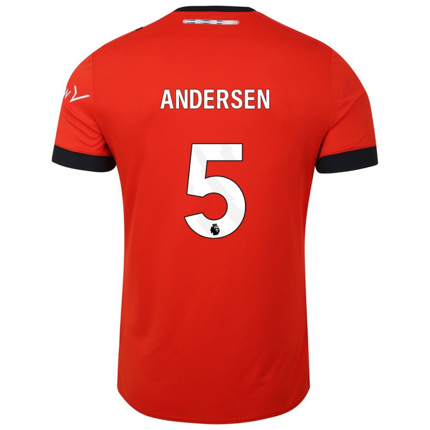 Mujer Camiseta Mads Andersen #5 Rojo 1ª Equipación 2023/24 La Camisa Perú