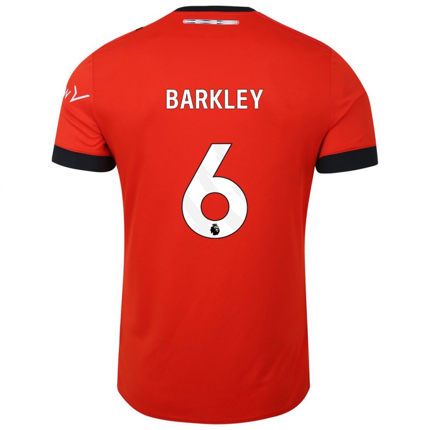 Mujer Camiseta Ross Barkley #6 Rojo 1ª Equipación 2023/24 La Camisa Perú
