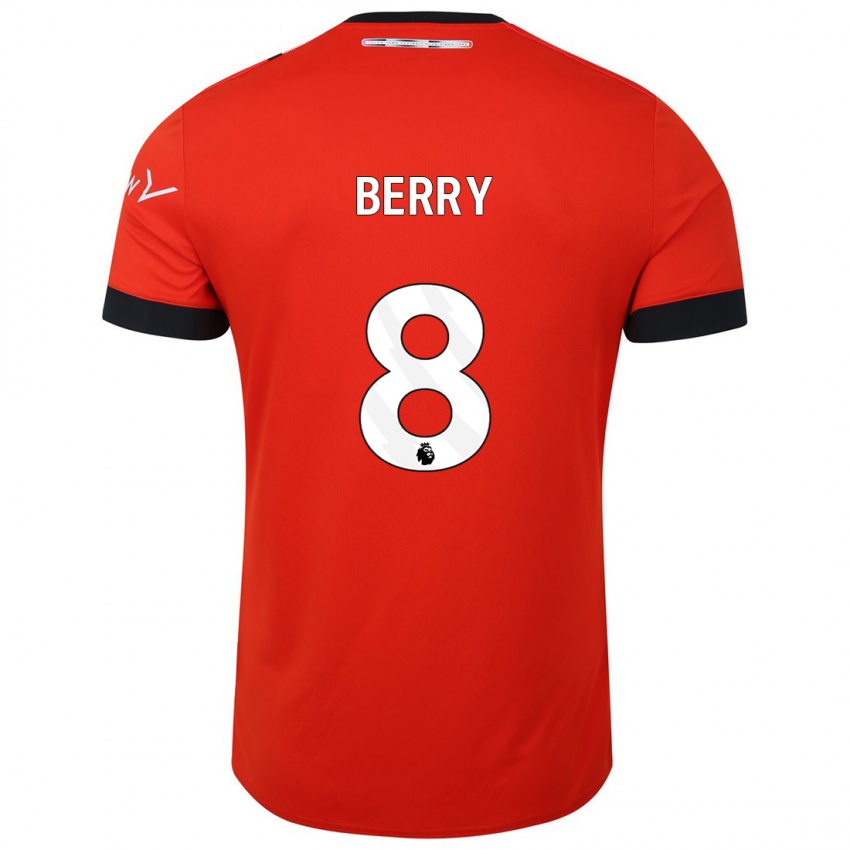 Mujer Camiseta Luke Berry #8 Rojo 1ª Equipación 2023/24 La Camisa Perú
