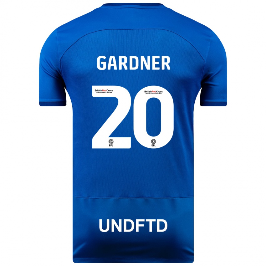 Mujer Camiseta Gary Gardner #20 Azul 1ª Equipación 2023/24 La Camisa Perú