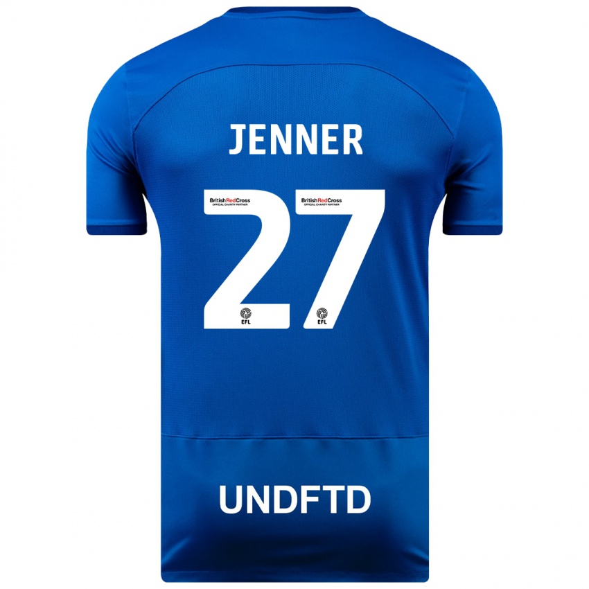 Mujer Camiseta Abbi Jenner #27 Azul 1ª Equipación 2023/24 La Camisa Perú