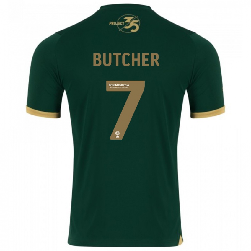 Mujer Camiseta Matt Butcher #7 Verde 1ª Equipación 2023/24 La Camisa Perú