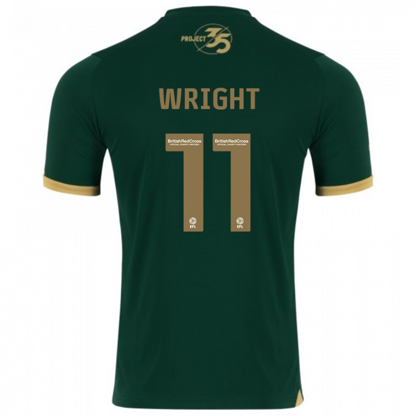Mujer Camiseta Callum Wright #11 Verde 1ª Equipación 2023/24 La Camisa Perú