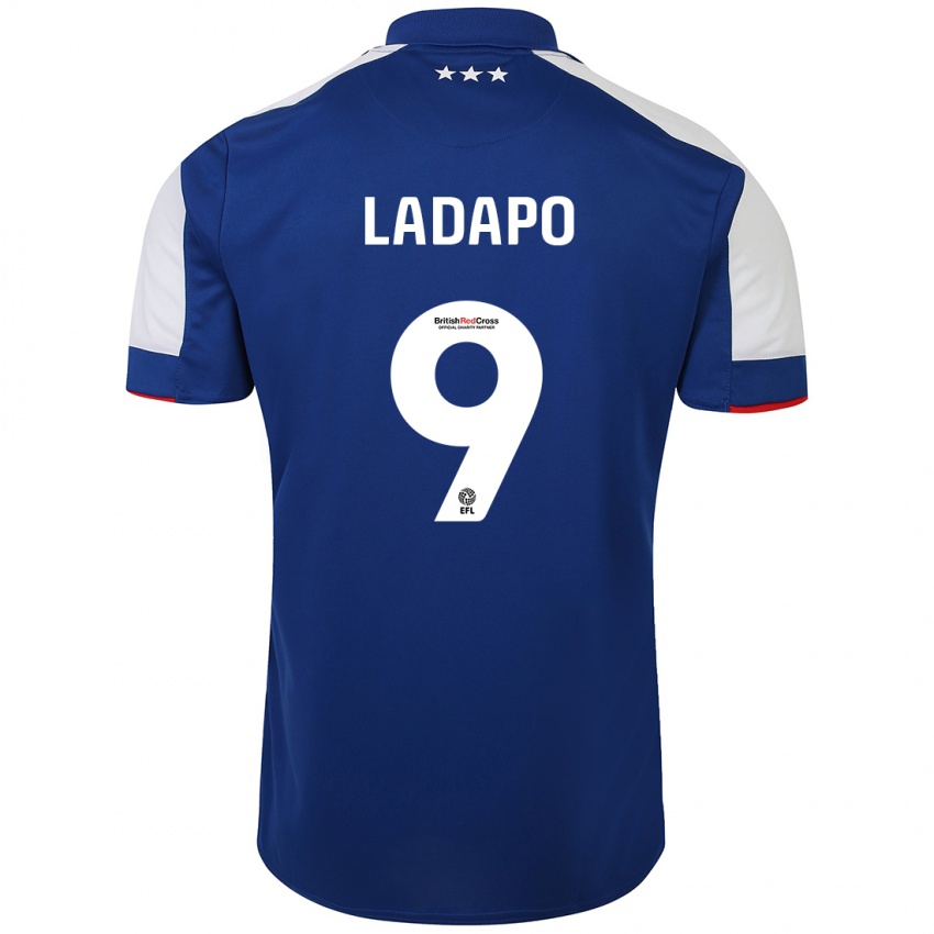 Mujer Camiseta Freddie Ladapo #9 Azul 1ª Equipación 2023/24 La Camisa Perú