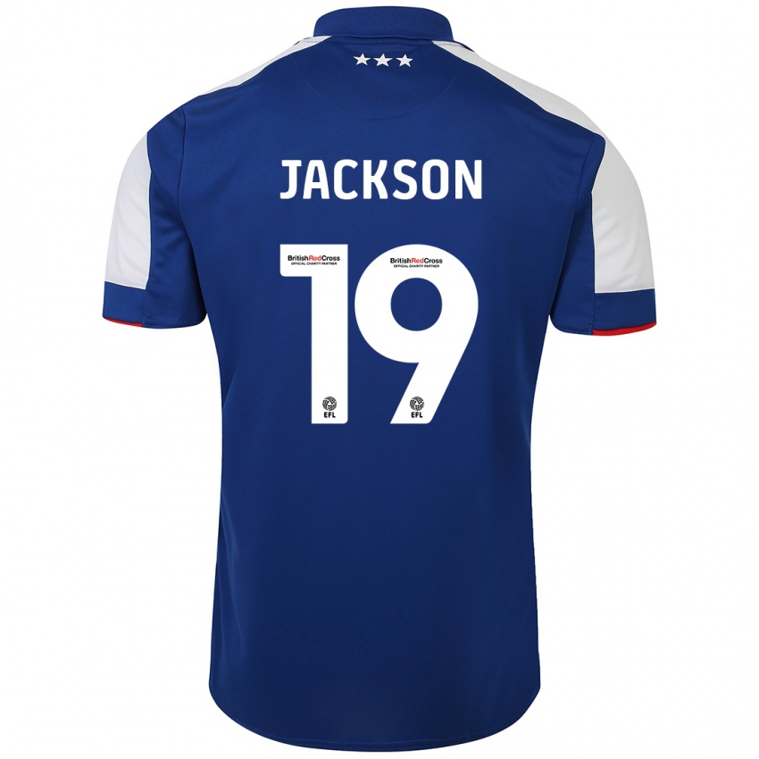 Mujer Camiseta Kayden Jackson #19 Azul 1ª Equipación 2023/24 La Camisa Perú