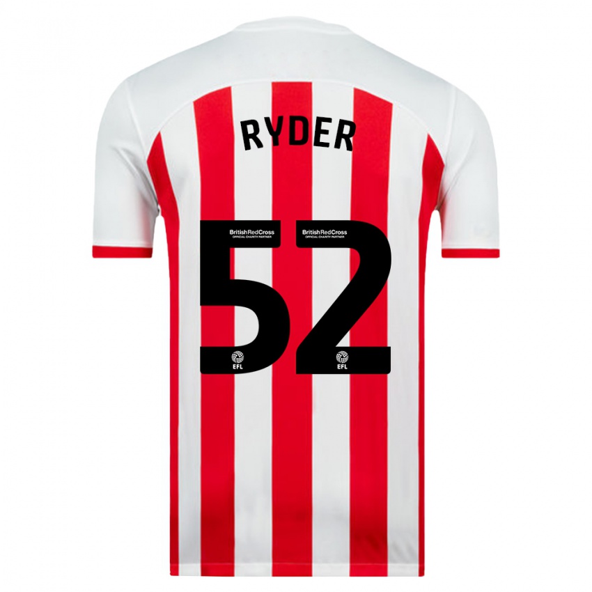Mujer Camiseta Joe Ryder #52 Blanco 1ª Equipación 2023/24 La Camisa Perú