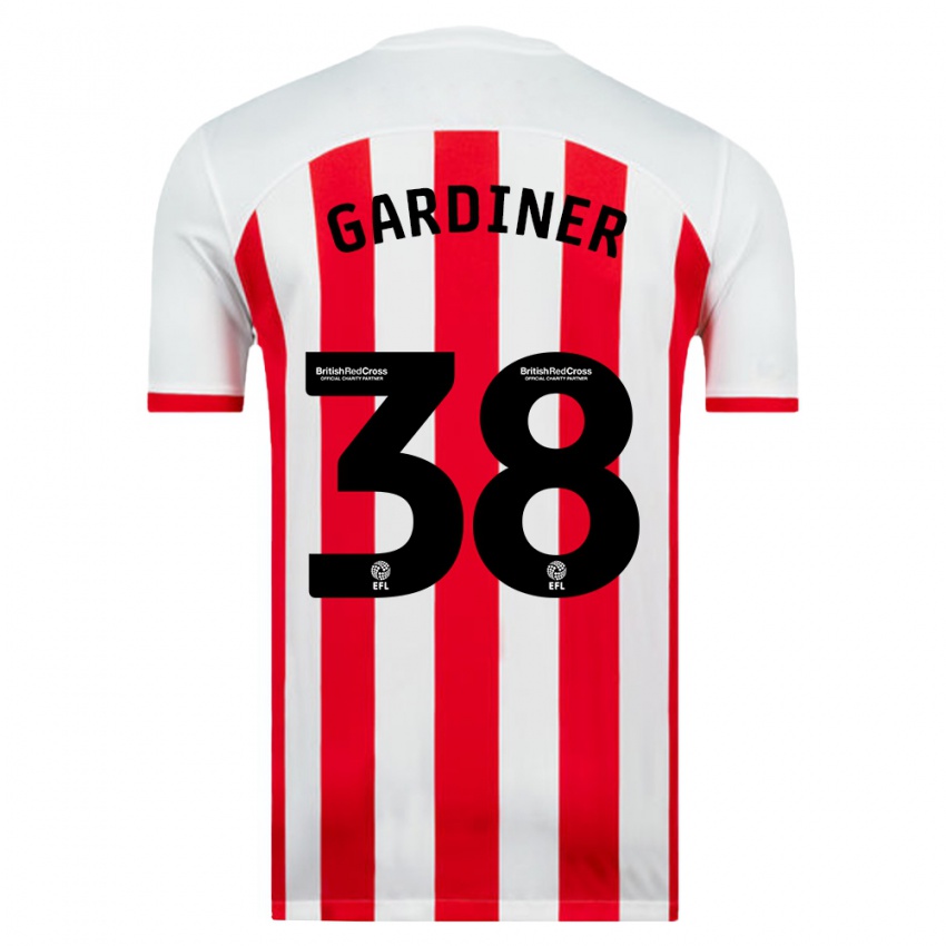 Mujer Camiseta Harry Gardiner #38 Blanco 1ª Equipación 2023/24 La Camisa Perú