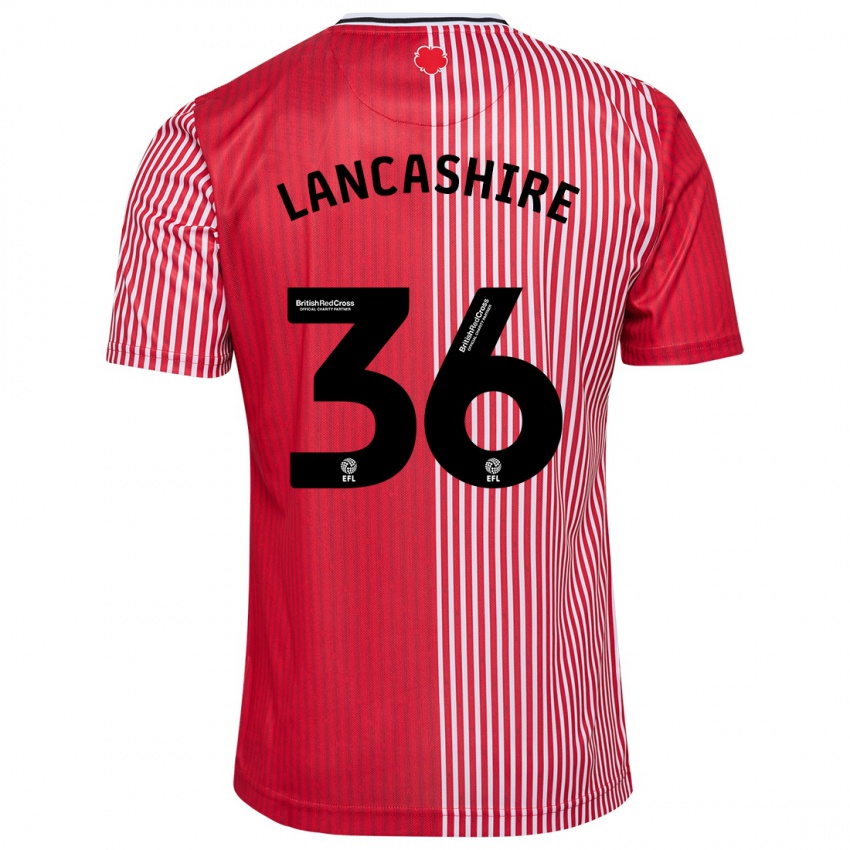 Mujer Camiseta Olly Lancashire #36 Rojo 1ª Equipación 2023/24 La Camisa Perú