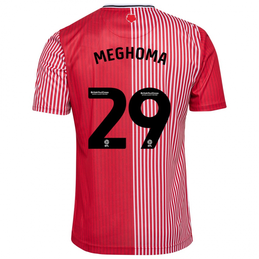 Mujer Camiseta Jayden Meghoma #29 Rojo 1ª Equipación 2023/24 La Camisa Perú