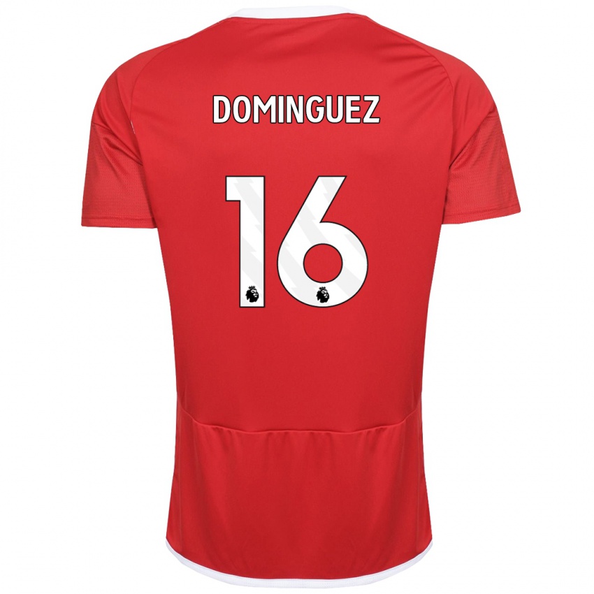 Mujer Camiseta Nicolas Dominguez #16 Rojo 1ª Equipación 2023/24 La Camisa Perú