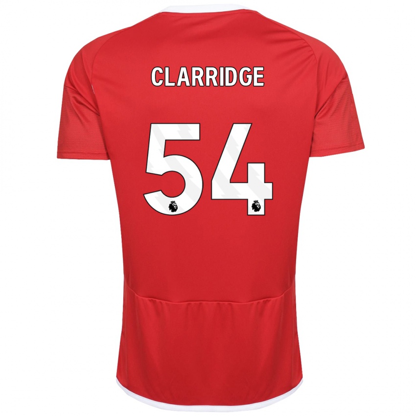 Mujer Camiseta James Clarridge #54 Rojo 1ª Equipación 2023/24 La Camisa Perú