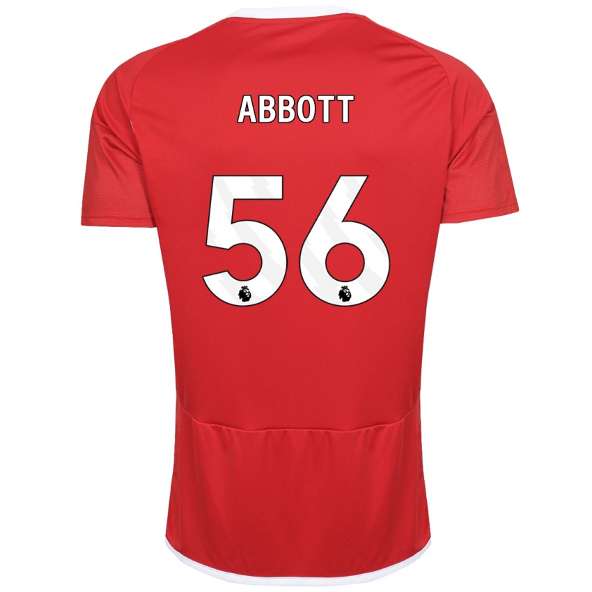 Mujer Camiseta Zach Abbott #56 Rojo 1ª Equipación 2023/24 La Camisa Perú