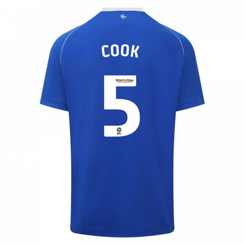 Mujer Camiseta Freddie Cook #5 Azul 1ª Equipación 2023/24 La Camisa Perú