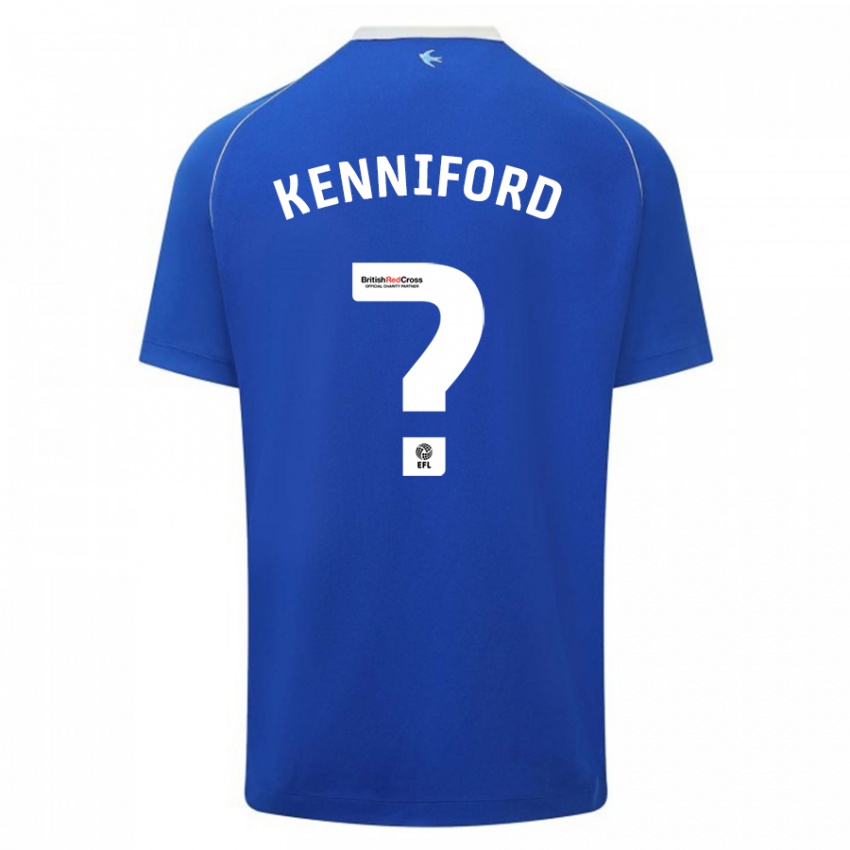 Mujer Camiseta Kyle Kenniford #0 Azul 1ª Equipación 2023/24 La Camisa Perú
