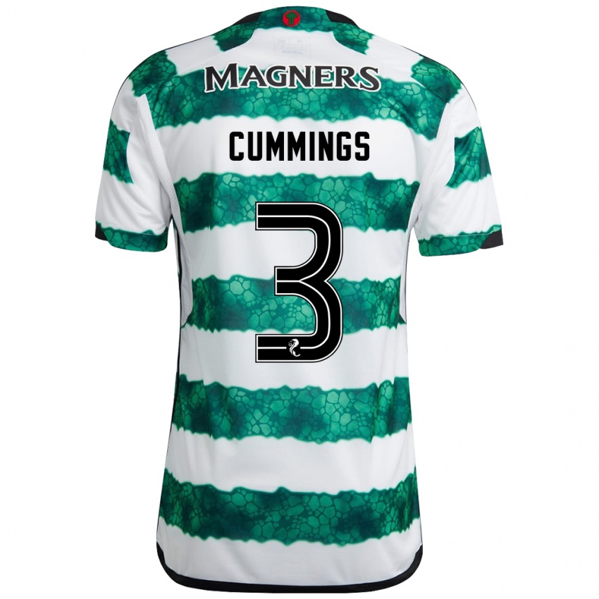 Mujer Camiseta Sydney Cummings #3 Verde 1ª Equipación 2023/24 La Camisa Perú