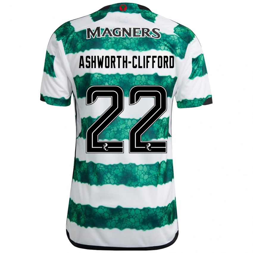 Mujer Camiseta Lucy Ashworth-Clifford #22 Verde 1ª Equipación 2023/24 La Camisa Perú