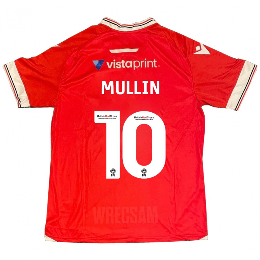 Mujer Camiseta Paul Mullin #10 Rojo 1ª Equipación 2023/24 La Camisa Perú