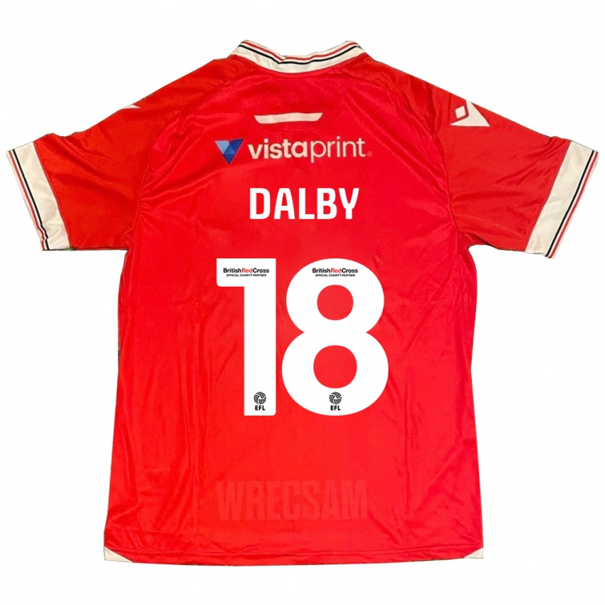 Mujer Camiseta Sam Dalby #18 Rojo 1ª Equipación 2023/24 La Camisa Perú