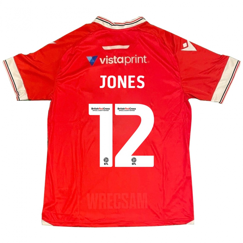 Mujer Camiseta Carra Jones #12 Rojo 1ª Equipación 2023/24 La Camisa Perú