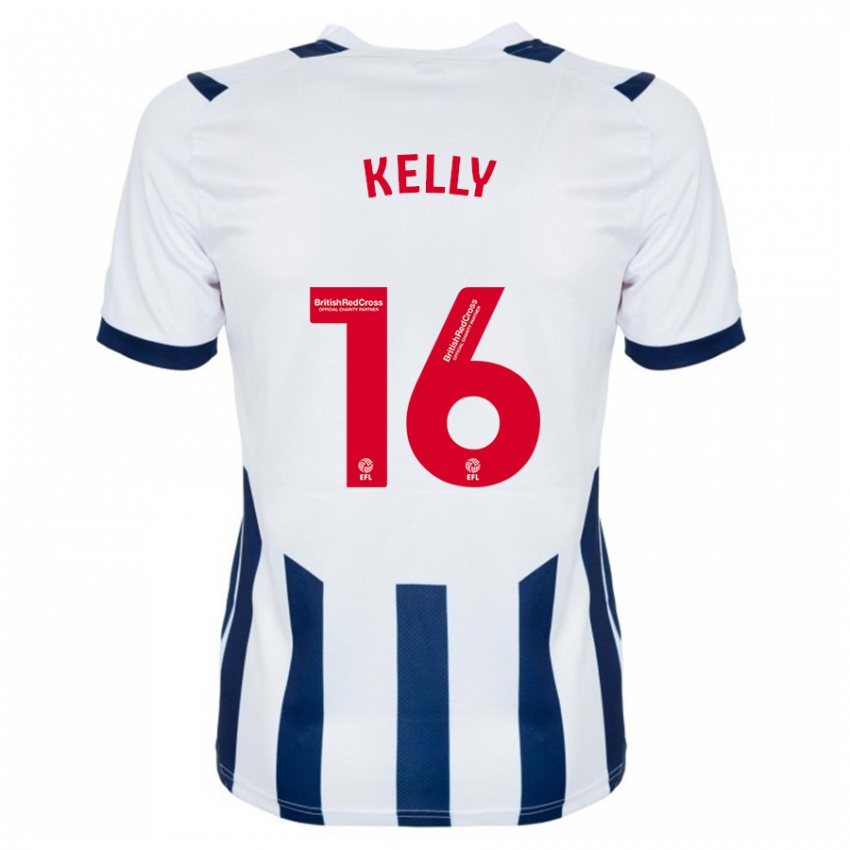 Mujer Camiseta Martin Kelly #16 Blanco 1ª Equipación 2023/24 La Camisa Perú