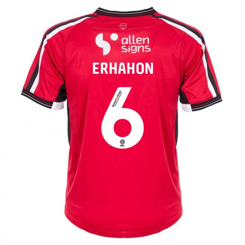 Mujer Camiseta Ethan Erhahon #6 Rojo 1ª Equipación 2023/24 La Camisa Perú