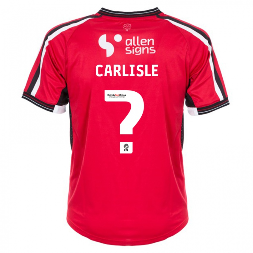 Mujer Camiseta Charlie Carlisle #0 Rojo 1ª Equipación 2023/24 La Camisa Perú