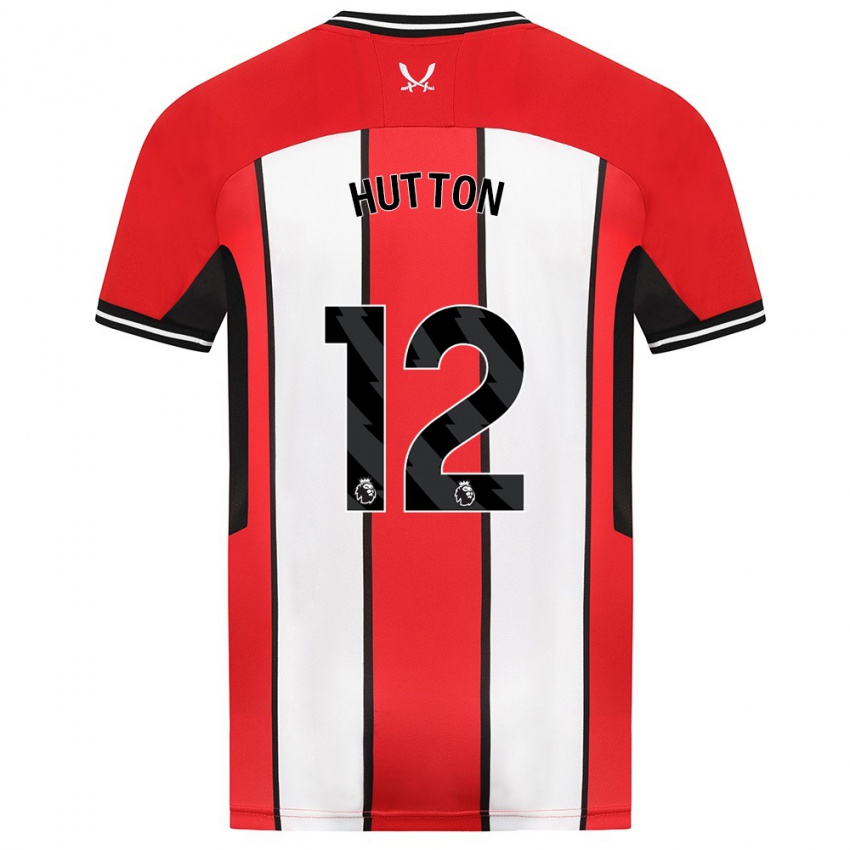 Mujer Camiseta Jodie Hutton #12 Rojo 1ª Equipación 2023/24 La Camisa Perú