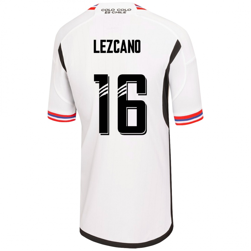 Mujer Camiseta Darío Lezcano #16 Blanco 1ª Equipación 2023/24 La Camisa Perú