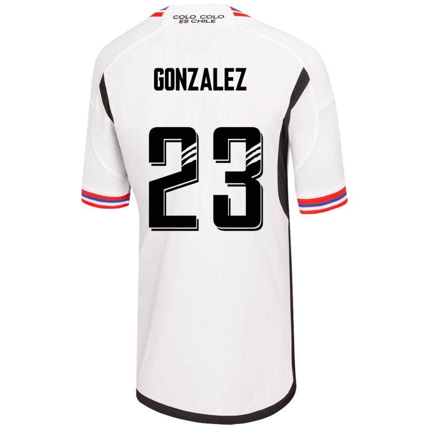 Mujer Camiseta Ramiro González #23 Blanco 1ª Equipación 2023/24 La Camisa Perú