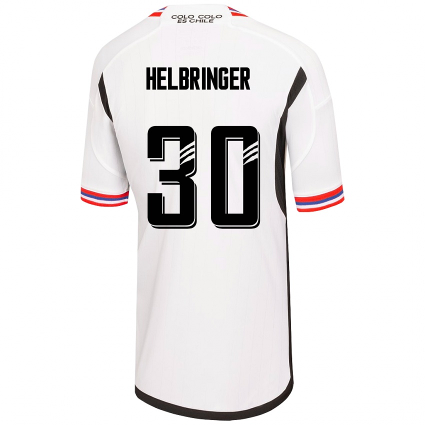 Mujer Camiseta Aixa Helbringer #30 Blanco 1ª Equipación 2023/24 La Camisa Perú