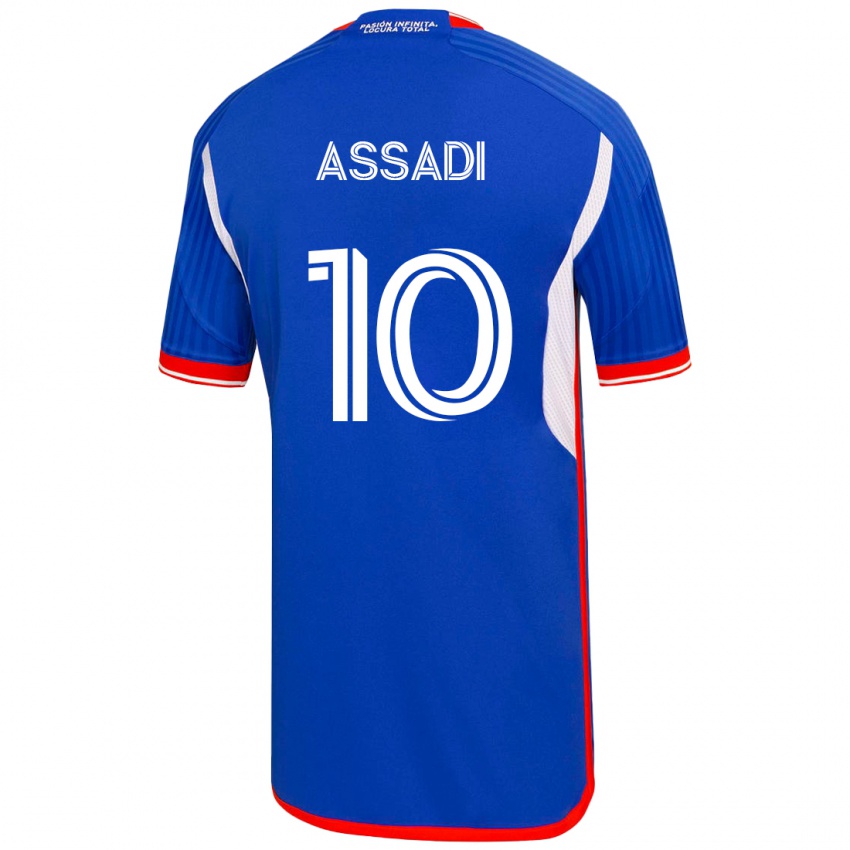 Mujer Camiseta Lucas Assadi #10 Azul 1ª Equipación 2023/24 La Camisa Perú