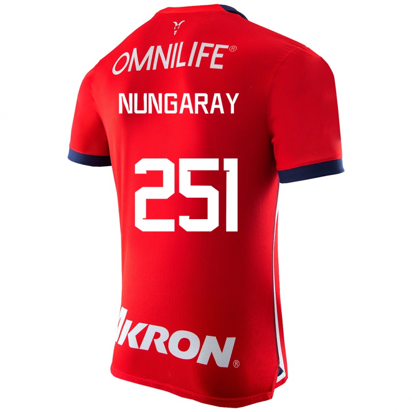 Mujer Camiseta David Nungaray #251 Rojo 1ª Equipación 2023/24 La Camisa Perú