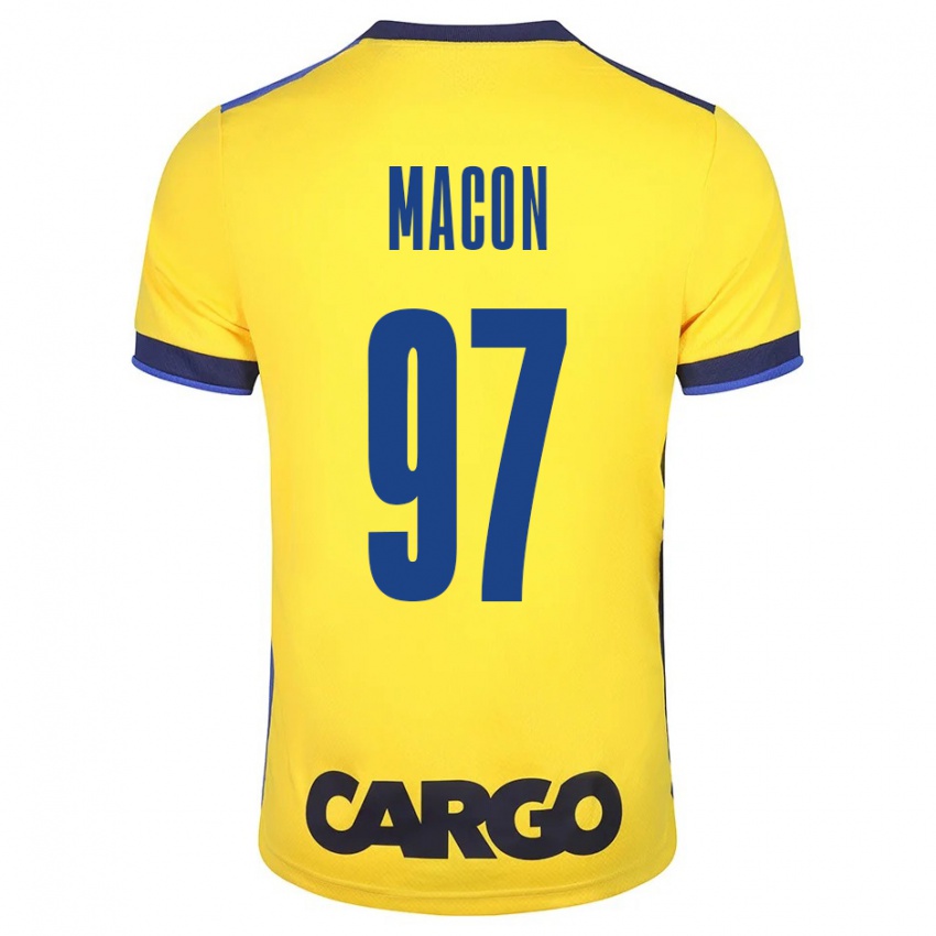 Mujer Camiseta Yvann Maçon #97 Amarillo 1ª Equipación 2023/24 La Camisa Perú