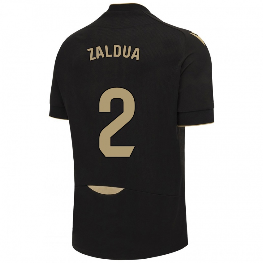 Mujer Camiseta Joseba Zaldua #2 Negro 2ª Equipación 2023/24 La Camisa Perú