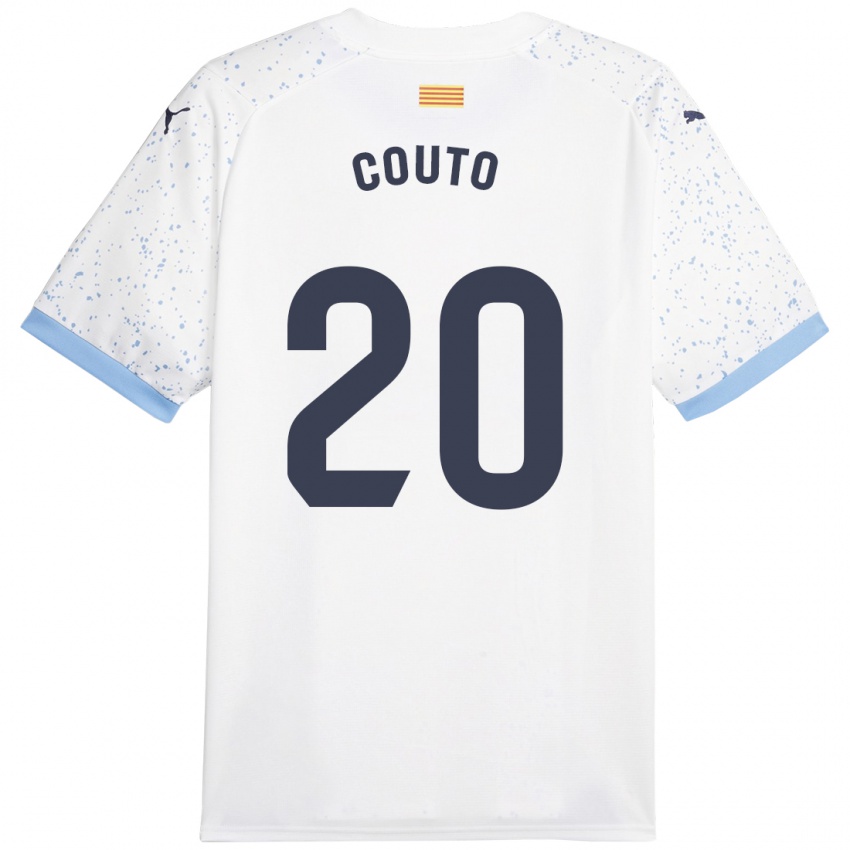 Mujer Camiseta Yan Couto #20 Blanco 2ª Equipación 2023/24 La Camisa Perú