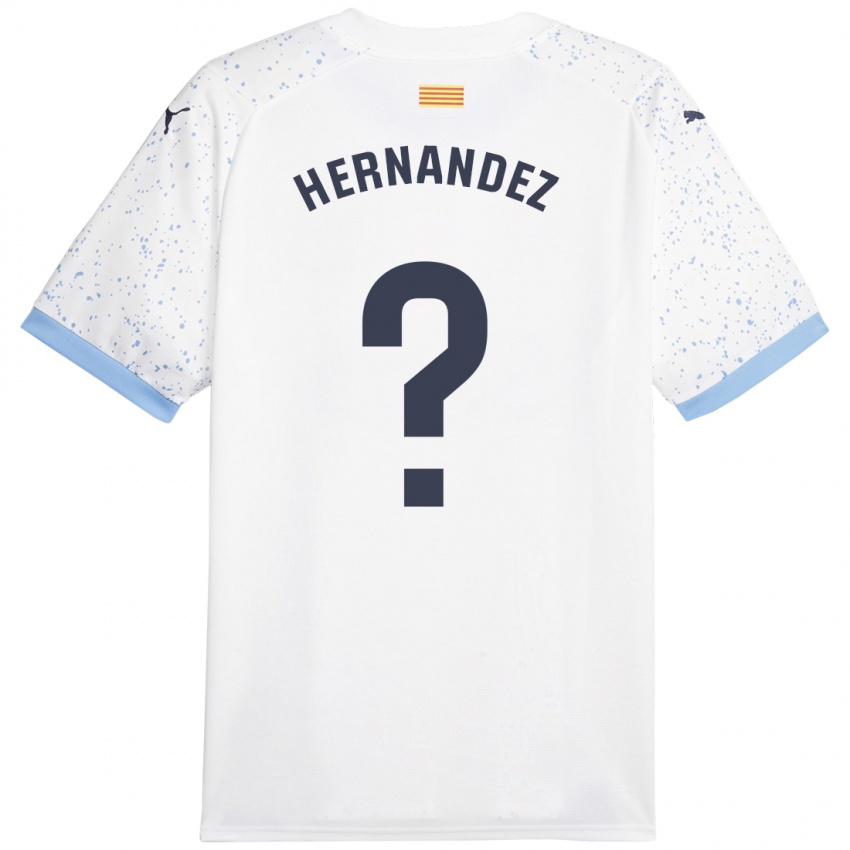 Mujer Camiseta Guillem Hernández #0 Blanco 2ª Equipación 2023/24 La Camisa Perú