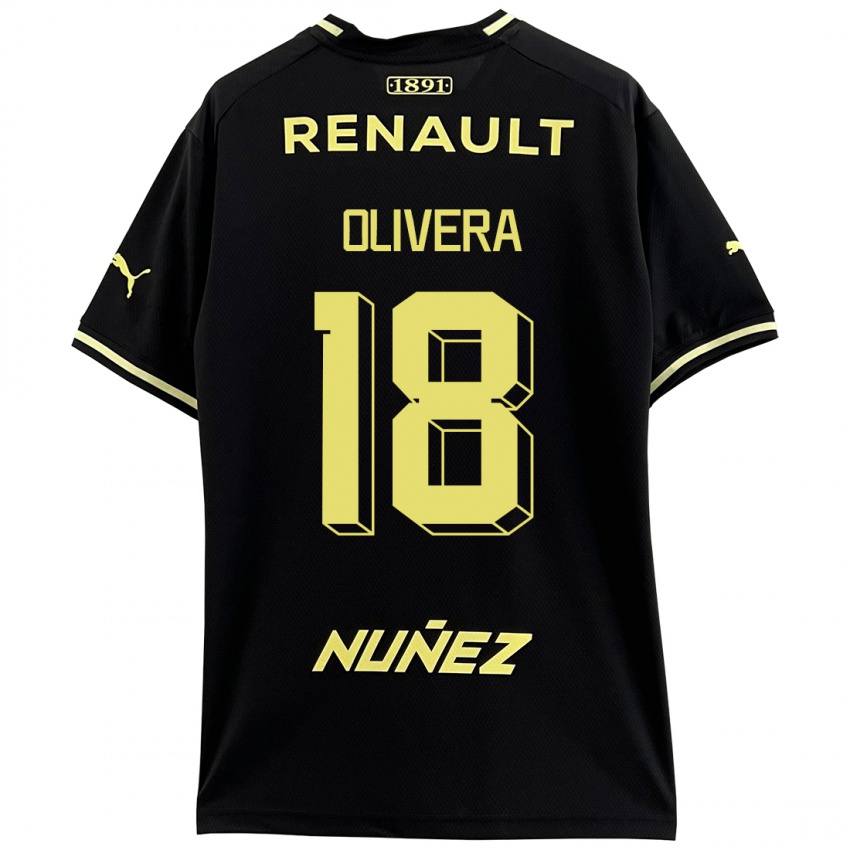 Mujer Camiseta Maximiliano Olivera #18 Negro 2ª Equipación 2023/24 La Camisa Perú