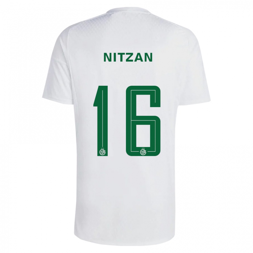 Mujer Camiseta Itamar Nitzan #16 Verde Azul 2ª Equipación 2023/24 La Camisa Perú