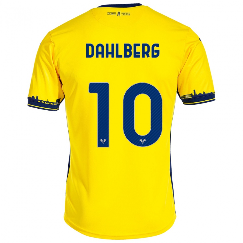 Mujer Camiseta Jonna Dahlberg #10 Amarillo 2ª Equipación 2023/24 La Camisa Perú