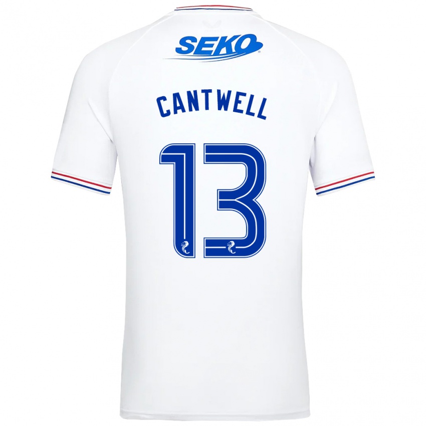 Mujer Camiseta Todd Cantwell #13 Blanco 2ª Equipación 2023/24 La Camisa Perú