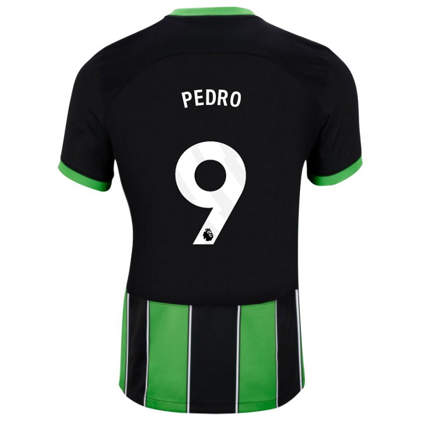 Mujer Camiseta João Pedro #9 Verde Negro 2ª Equipación 2023/24 La Camisa Perú