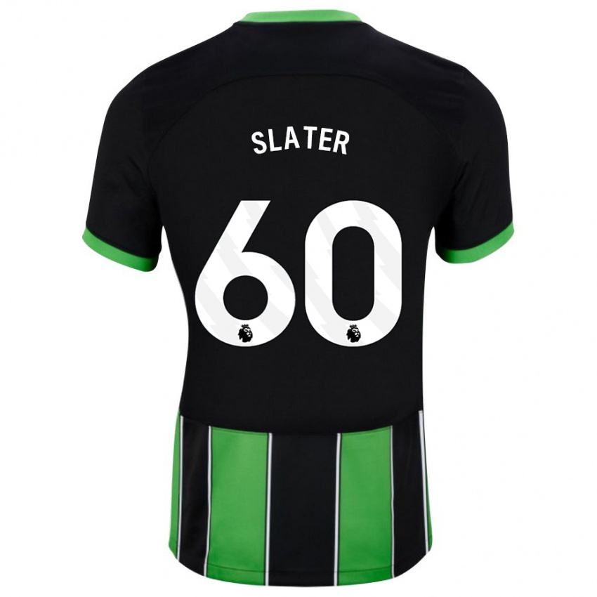 Mujer Camiseta Jacob Slater #60 Verde Negro 2ª Equipación 2023/24 La Camisa Perú