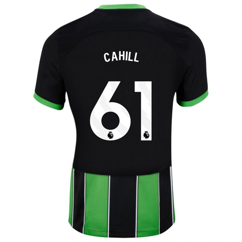 Mujer Camiseta Killian Cahill #61 Verde Negro 2ª Equipación 2023/24 La Camisa Perú