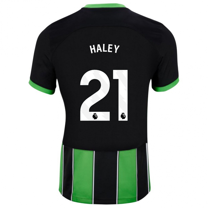 Mujer Camiseta Madison Haley #21 Verde Negro 2ª Equipación 2023/24 La Camisa Perú