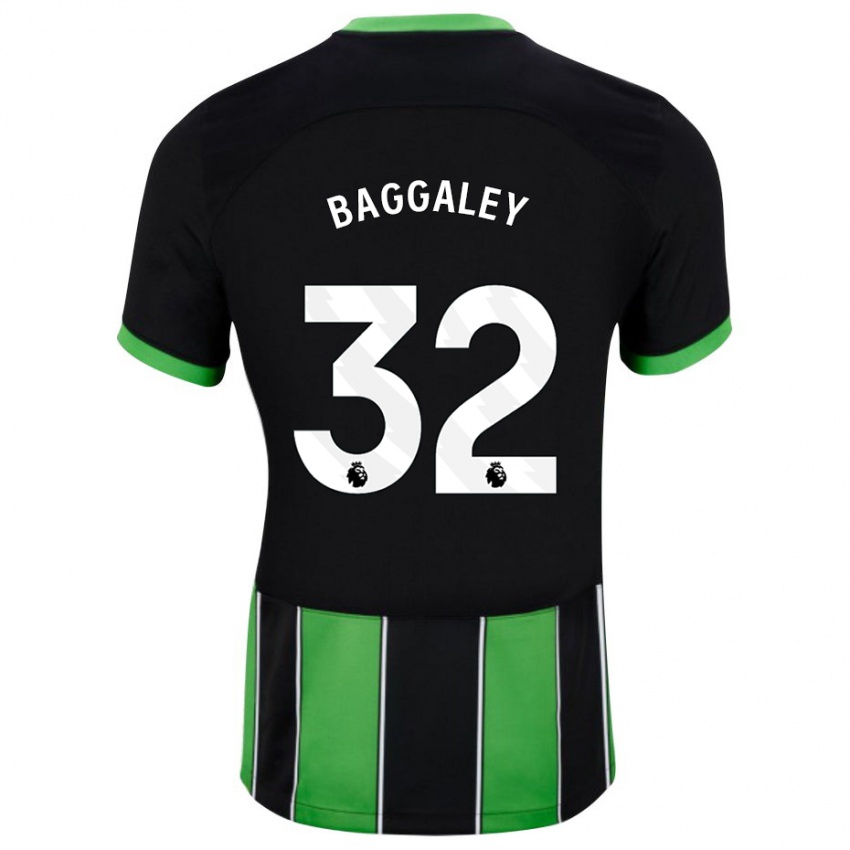 Mujer Camiseta Sophie Baggaley #32 Verde Negro 2ª Equipación 2023/24 La Camisa Perú