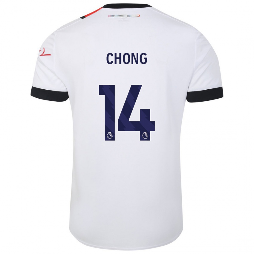 Mujer Camiseta Tahith Chong #14 Blanco 2ª Equipación 2023/24 La Camisa Perú